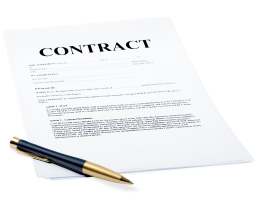 Contract and pen