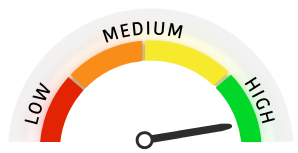 Risk gauge from low to high