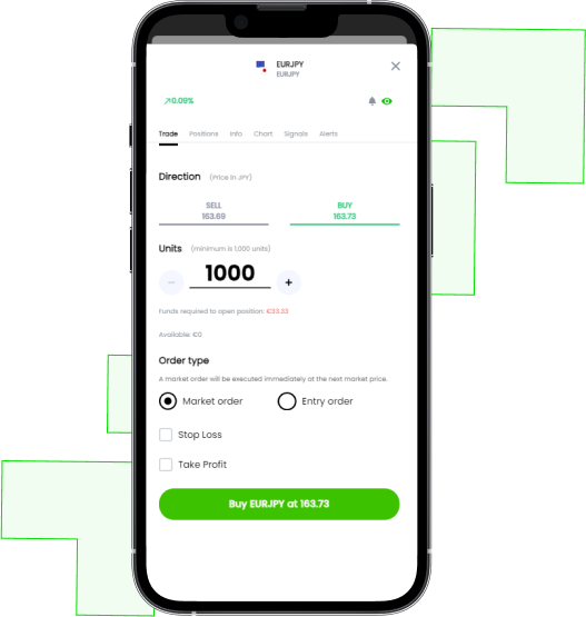 Placing an order in the Tradit app